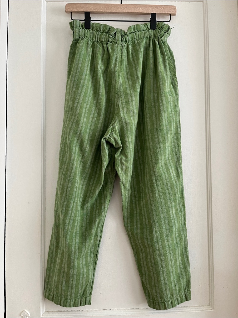 Ace & Jig Hughes Pants in Palm Green Stripe Size XS Pull on 100% Cotton Pant - Picture 3 of 13
